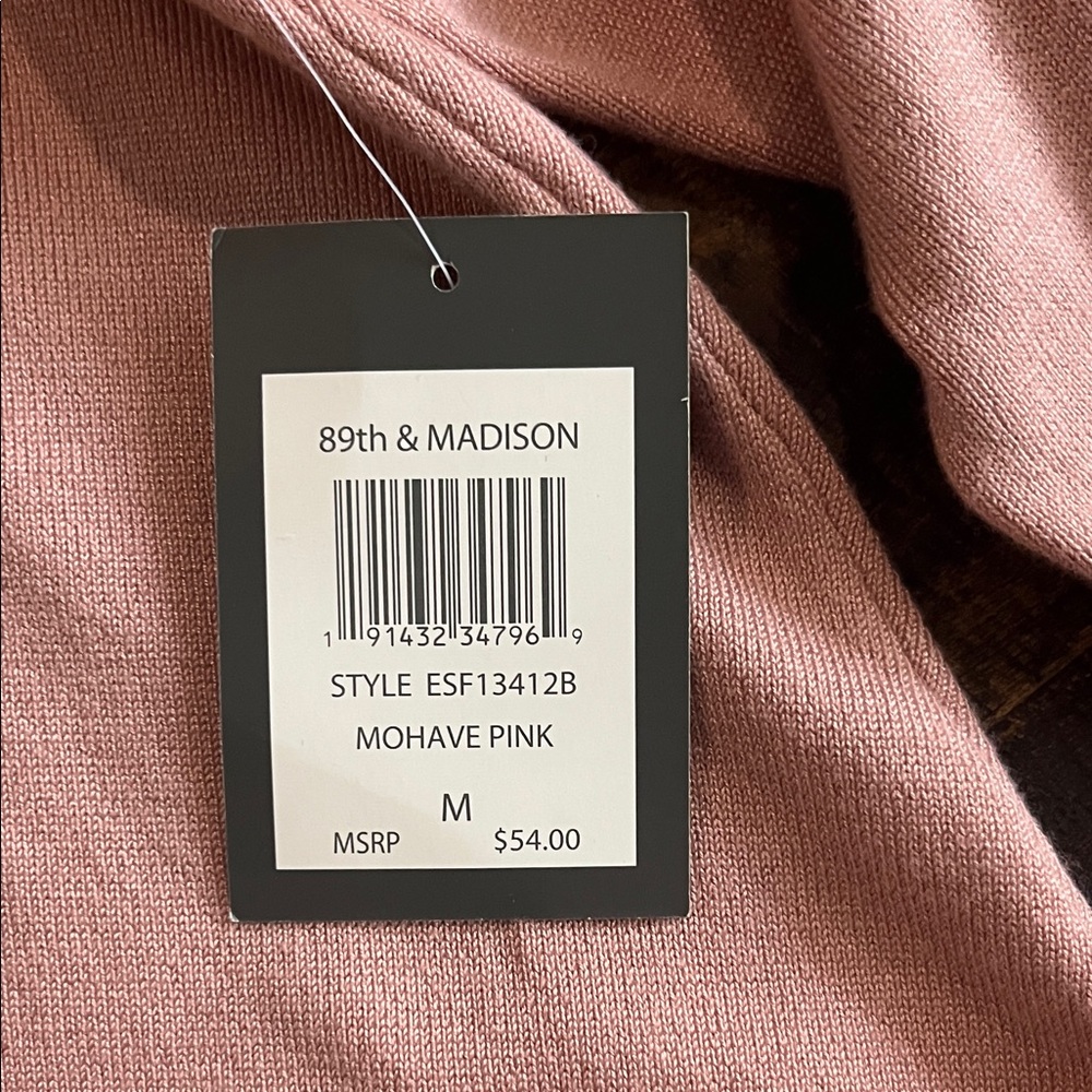 89th & Madison Pink Cowl Neck Sweater - Picture 5 of 5